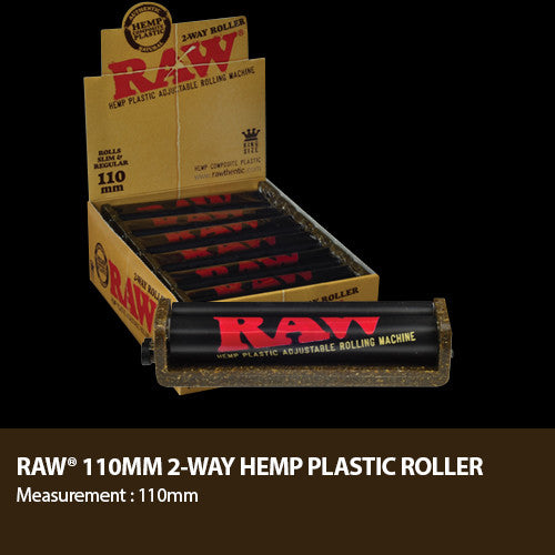 Raw 2 Way Eco Hemp Plastic Roller (110mm) (12ct)