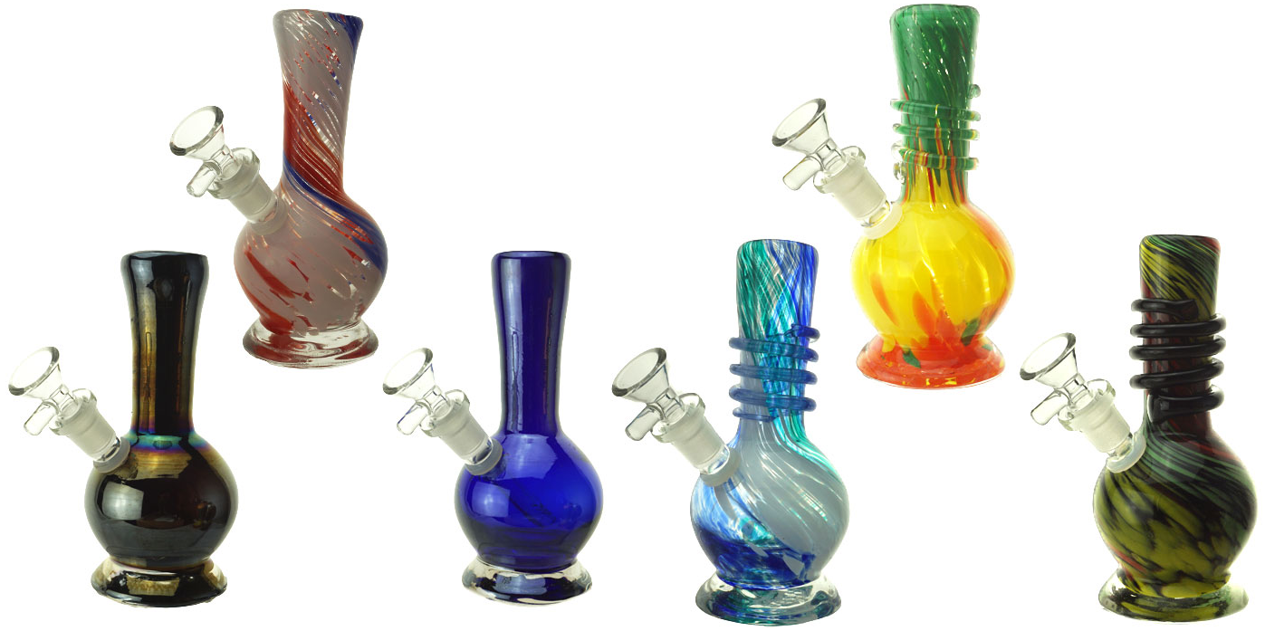 9" Glass-On-Glass Soft-Glass Water Pipe