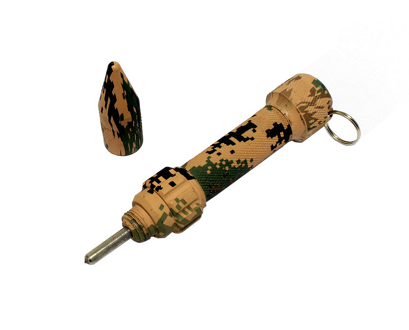 4 1/2" Heavy Duty Desert Digital Camouflage Key Chain Glass Breaker