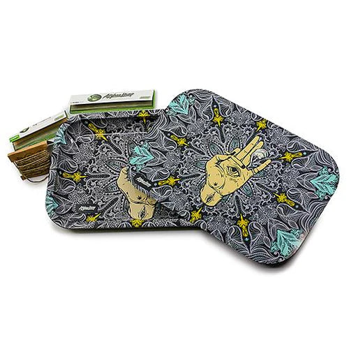 Afghan Hemp Metal Tray for Seamless Organization