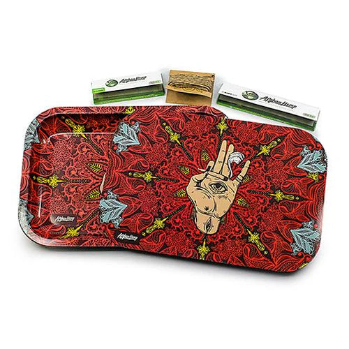 Afghan Hemp Metal Tray for Seamless Organization