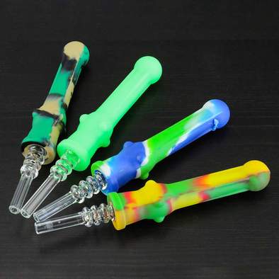 Silicone Nectar Collector w/ Quartz Nail