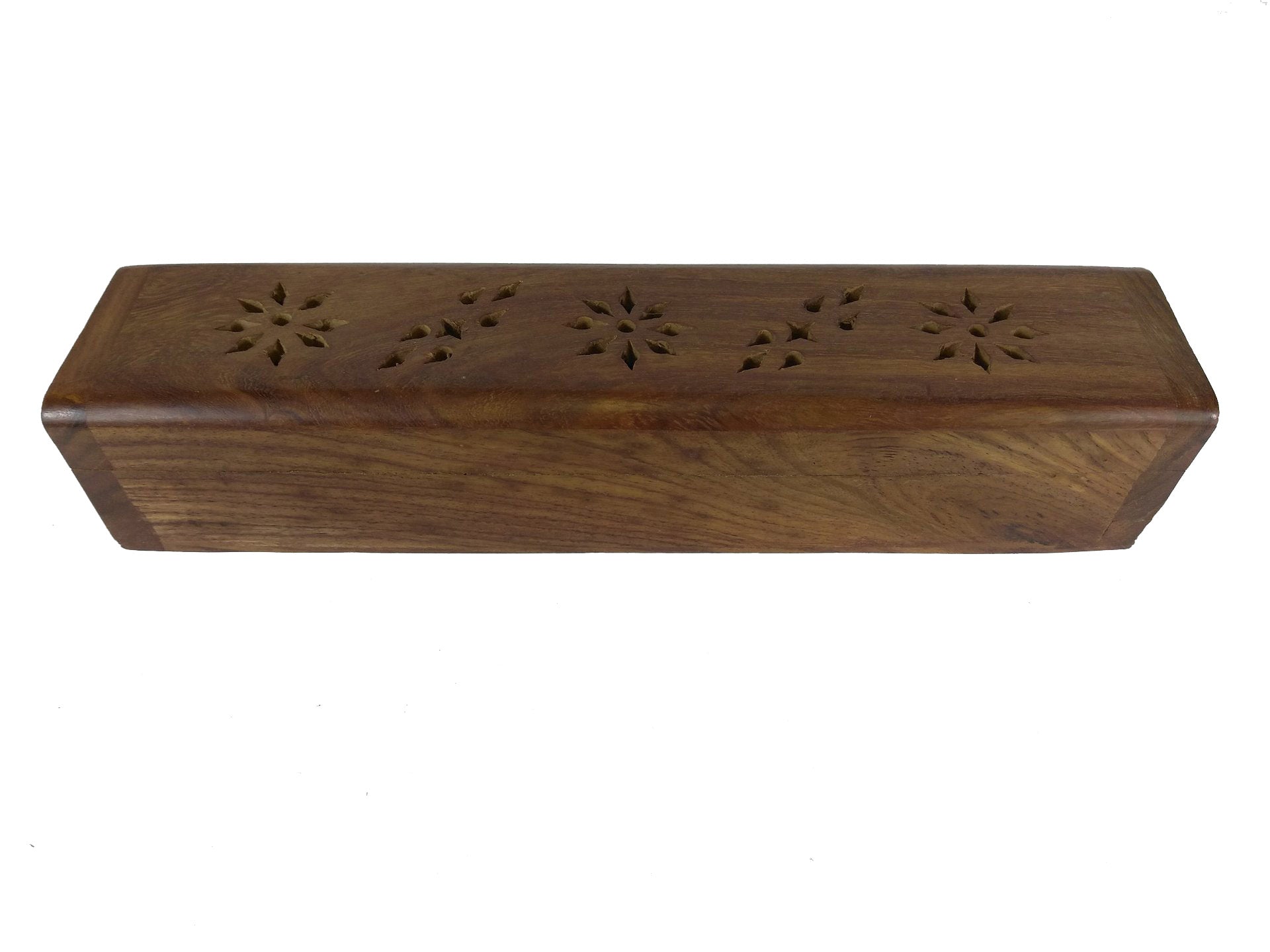 Wooden Incense Burner Box - Elephants