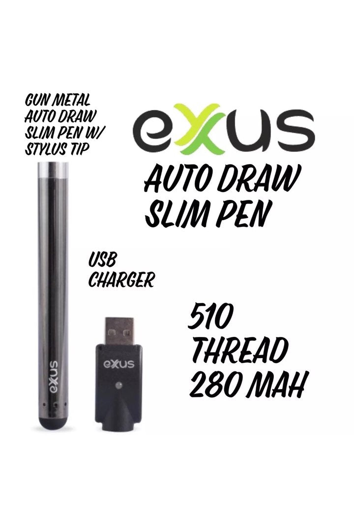 Exxus Slim 280 mAh 510 Auto Draw Cartridge Vaporizer