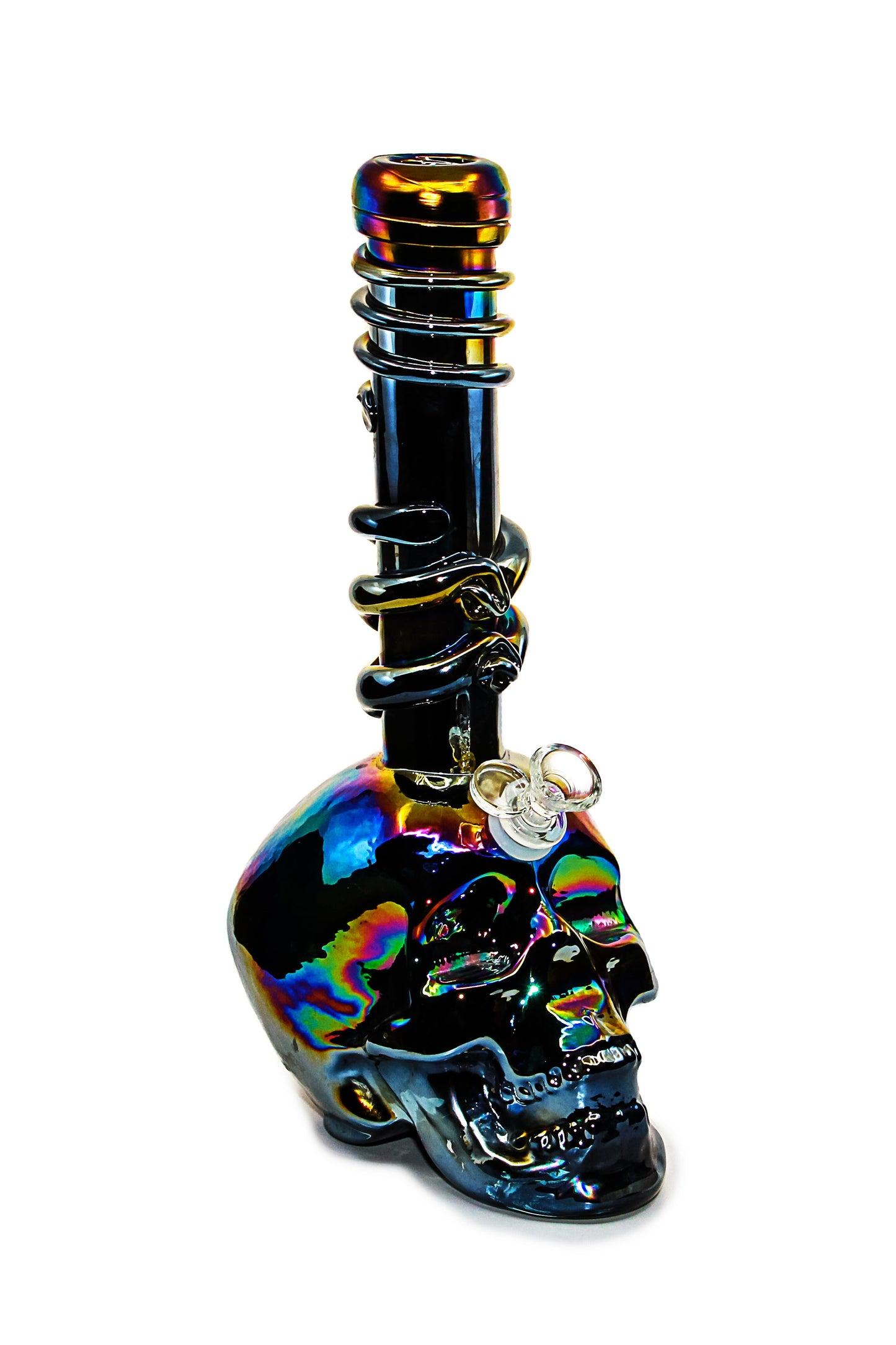 14" Skull Glass-On-Glass Soft-Glass Water Pipe