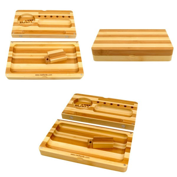 Raw Backflip Bamboo Rolling Tray Striped