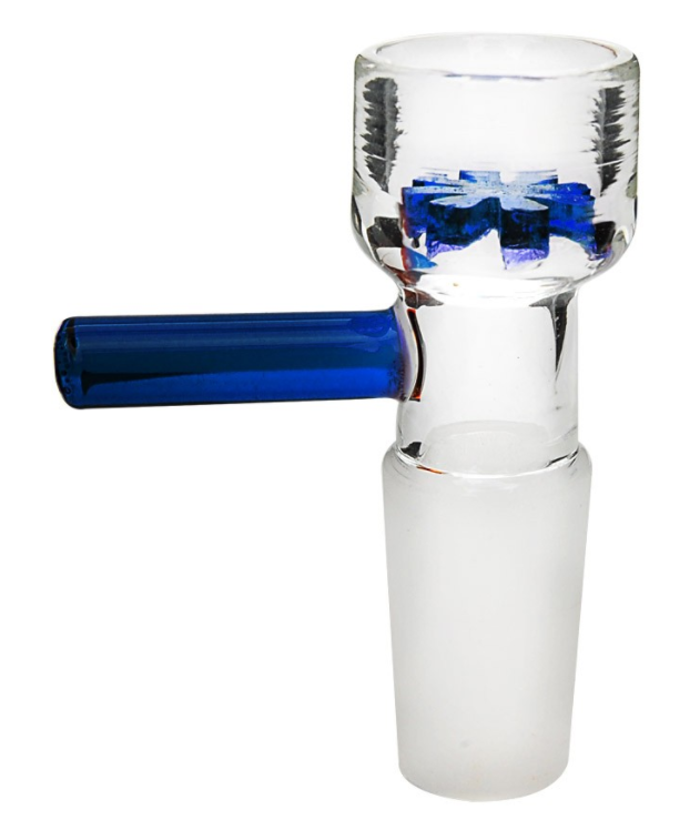 19mm Male Slide Bowl w/ Glass Screen (White Handle Available)