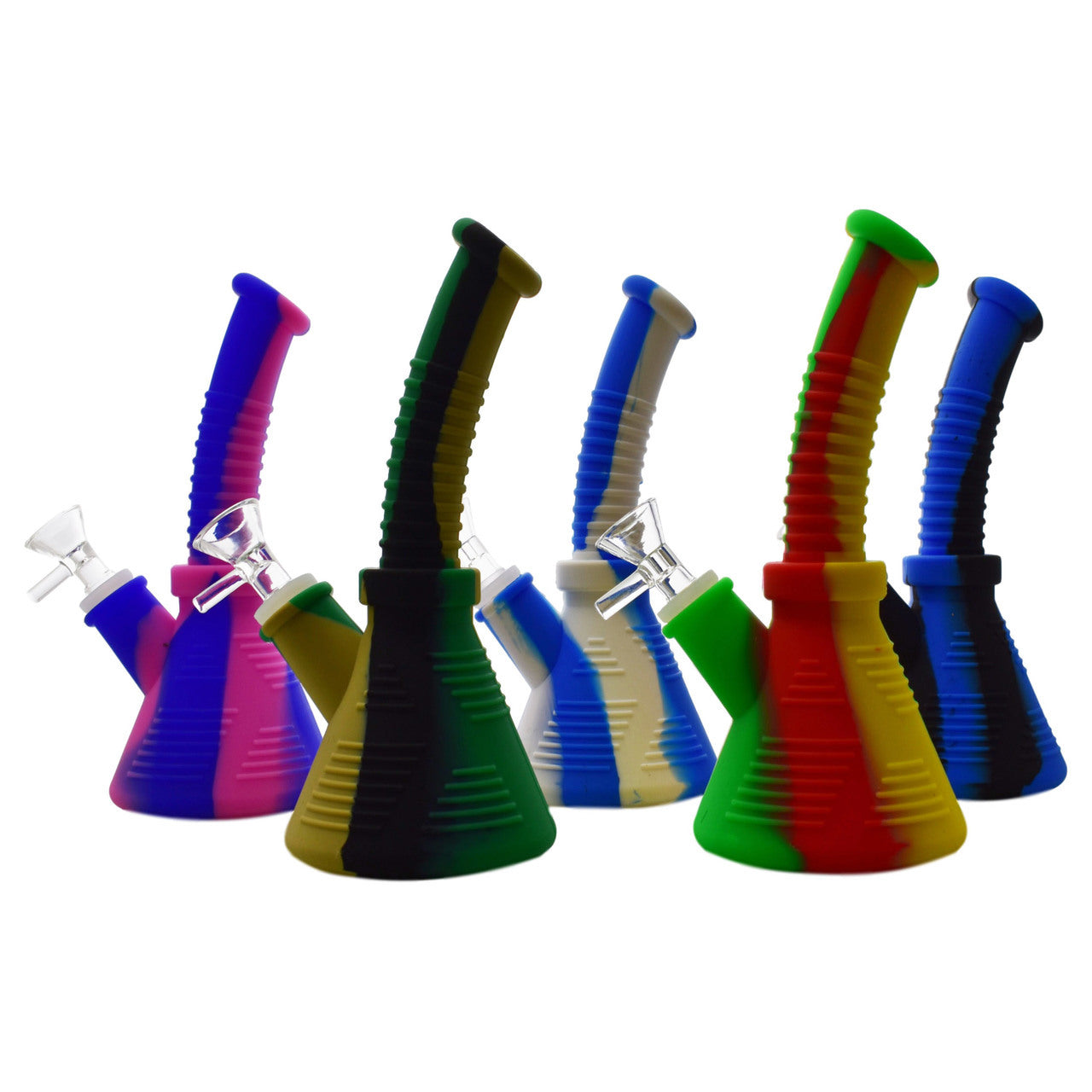 Silicone Bent Neck Beaker Water Pipe
