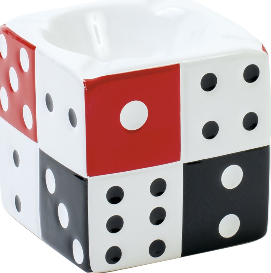 Dice Cube Ceramic Ashtray