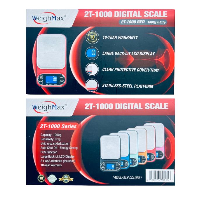 WEIGHTMAX 2T-1000 X 0.1G LED DIGITAL SCALE