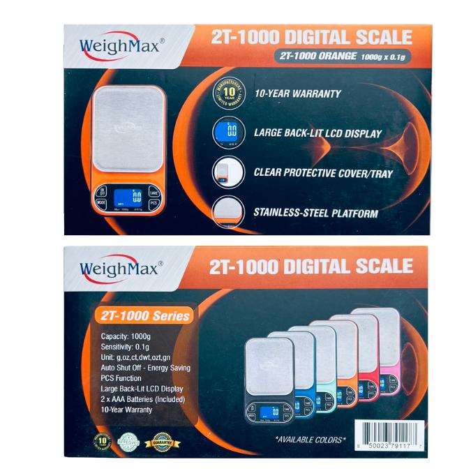 WEIGHTMAX 2T-1000 X 0.1G LED DIGITAL SCALE