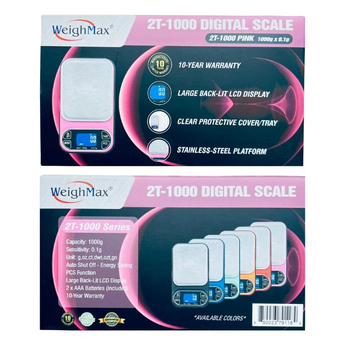 WEIGHTMAX 2T-1000 X 0.1G LED DIGITAL SCALE