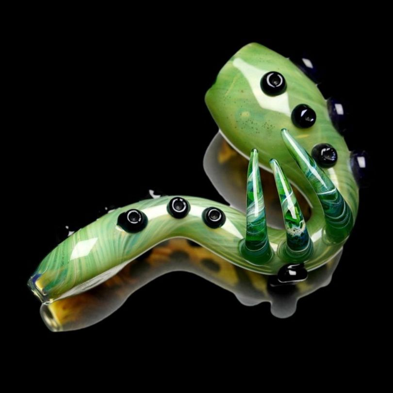 6" PREDATOR SHERLOCK GLASS HAND PIPE