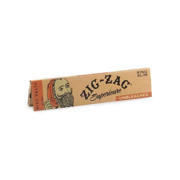 Zig Zag Unbleached king Slim Rolling Papers (24ct)