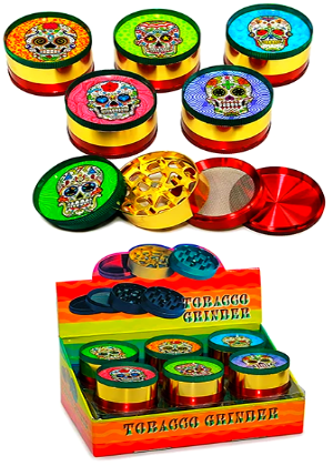 Rasta Sugar Skull Grinder (50mm)