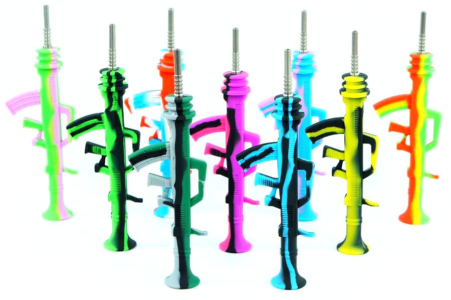 Gun Silicone Nectar Collector w/ Titanium Nail