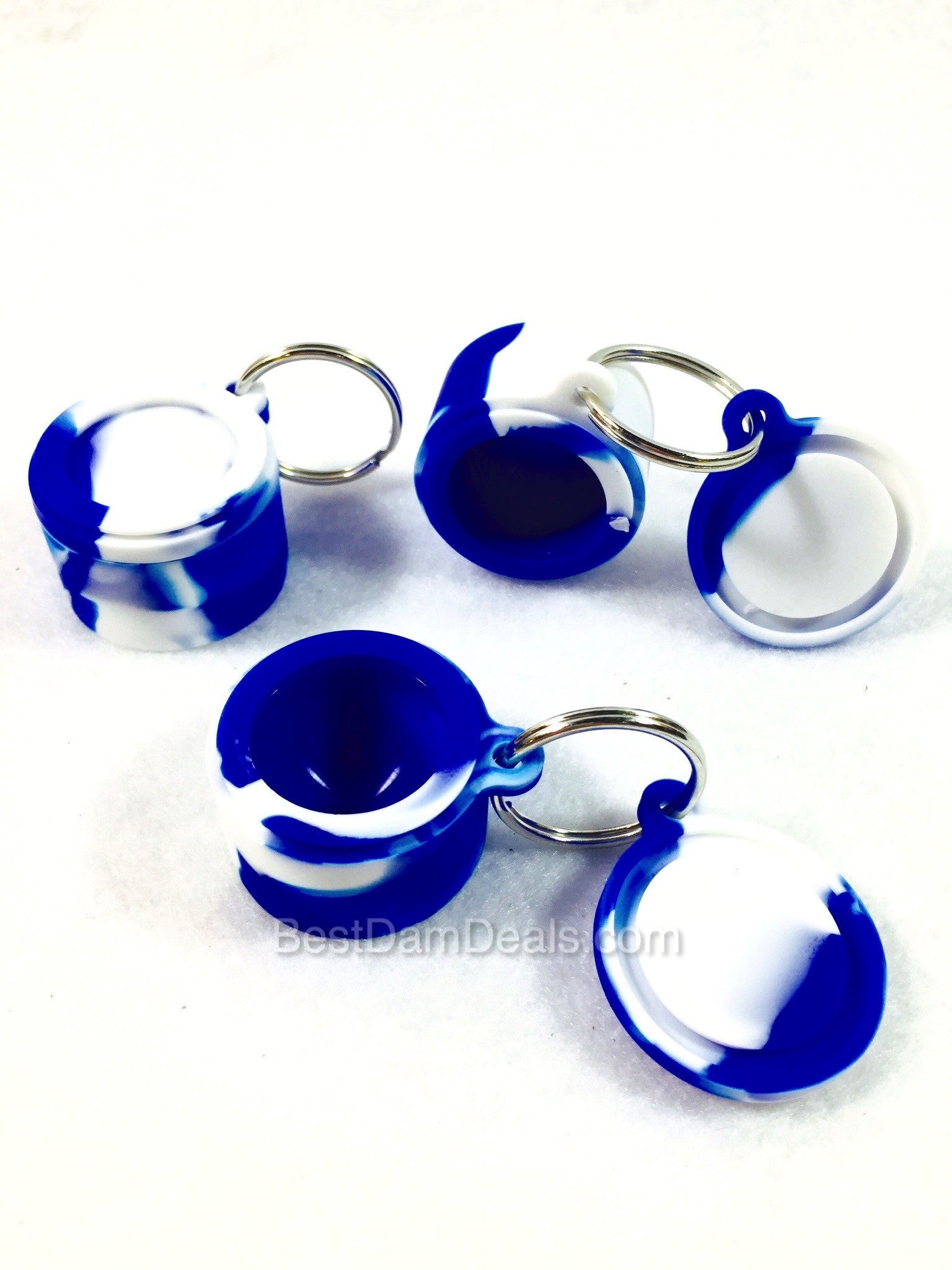 50X Mix Color Keychain Silicone Container