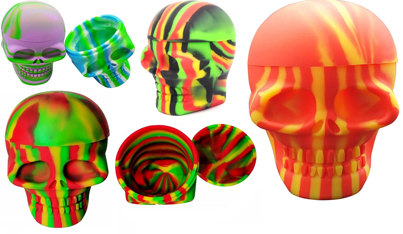 Extra Large Jumbo Silicone Skull Container Stash 500ml