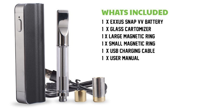 Exxus Snap Variable Voltage Vaporizer - 4 Temp Settings