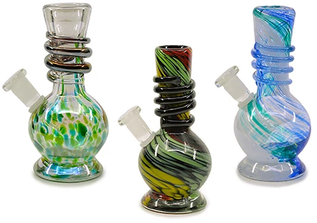 6" Glass-On-Glass Soft-Glass Water Pipe