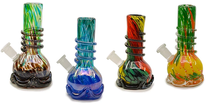 8" Glass-On-Glass Soft-Glass Water Pipe