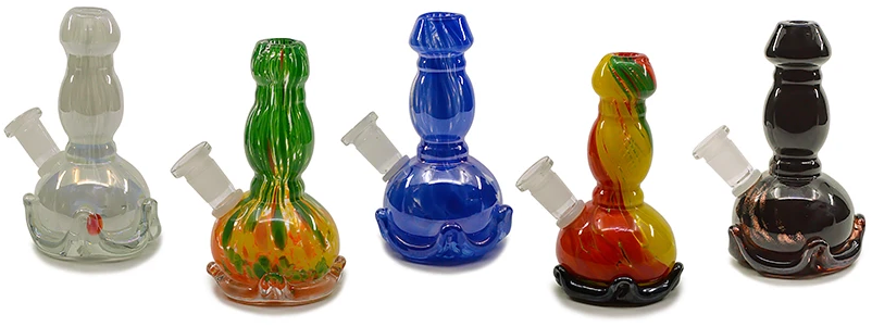 9" Glass-On-Glass Soft-Glass Water Pipe
