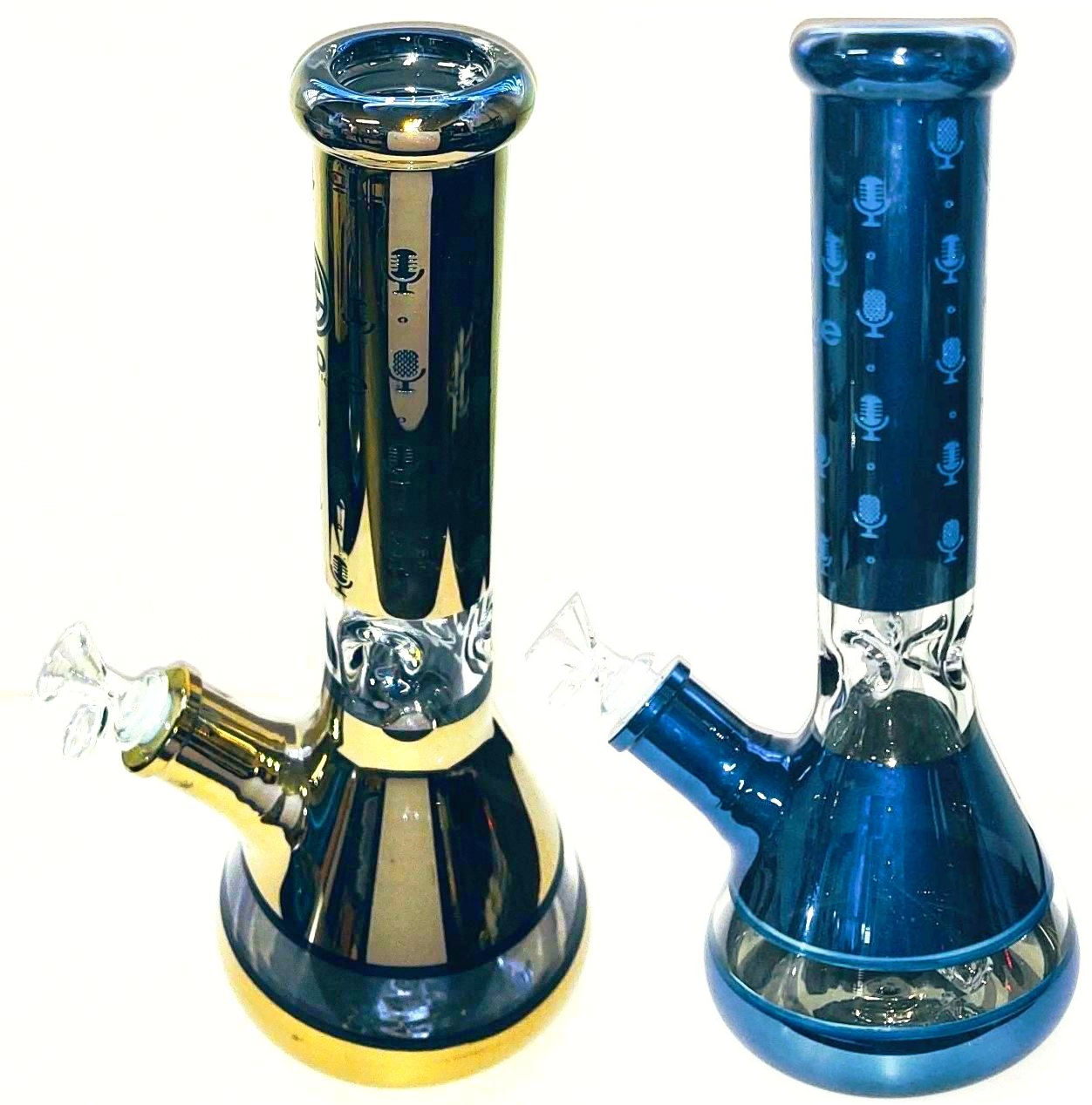 13" Metallic Microphone Beaker Waterpipe