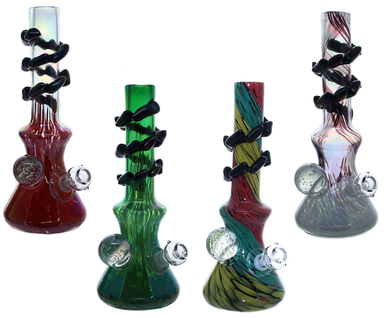 8" Glass-On-Glass Soft-Glass Water Pipe