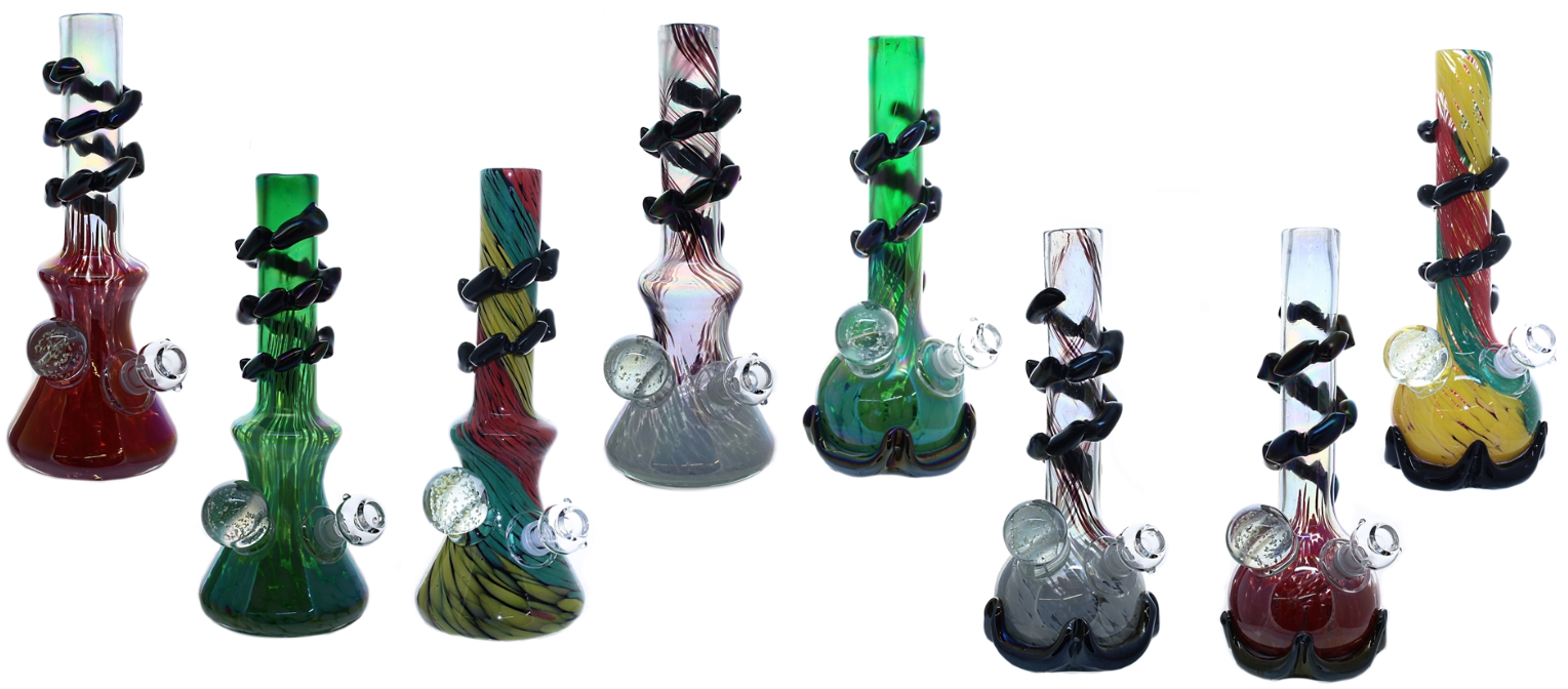 Glass-On-Glass Soft-Glass Water Pipe