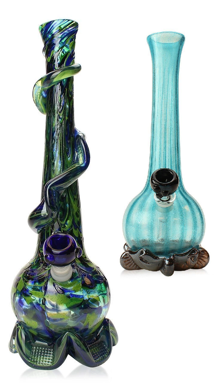 6" Glass-On-Glass Soft-Glass Water Pipe