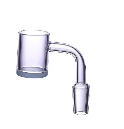 Opaque White Bottom 14mm Male 90 Degree Banger (Display of 12)