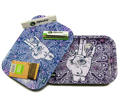 Afghan Hemp Metal Tray for Seamless Organization