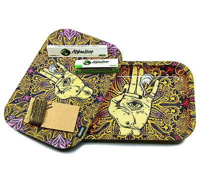 Afghan Hemp Metal Tray for Seamless Organization