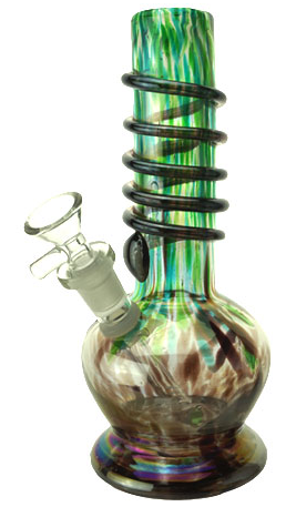 8" Glass-On-Glass Soft-Glass Water Pipe