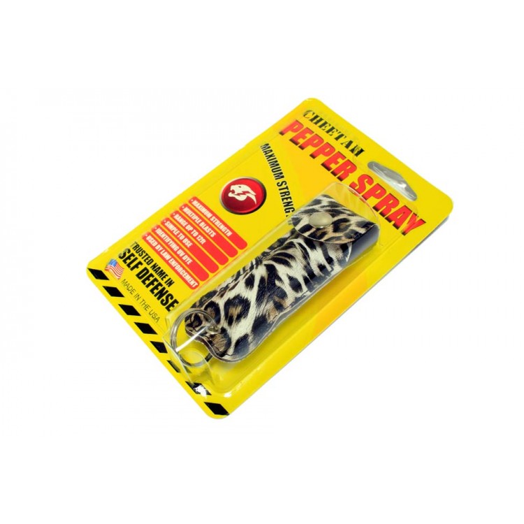 1/2 Oz Pepper Spray W/ Cheetah Case Key Chain