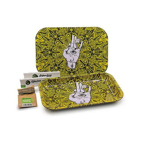Afghan Hemp Metal Tray for Seamless Organization