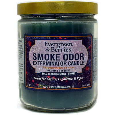Smoke Odor Exterminator Candle 13oz Evergreen & Berries