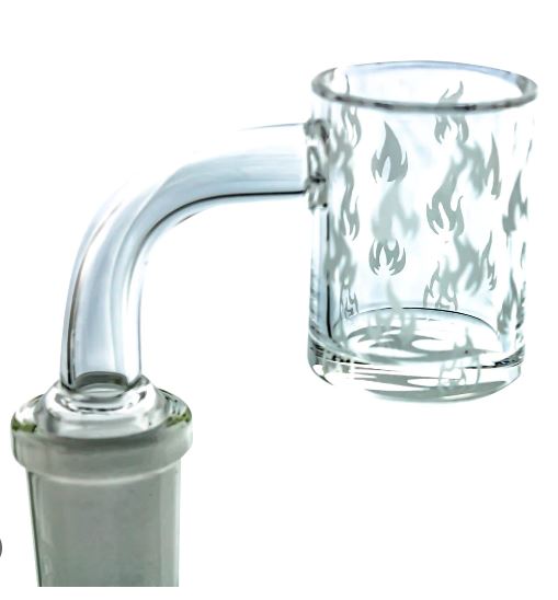 Clover Glass Flame Style 14mm Male 90 Degree Banger (Display of 12)