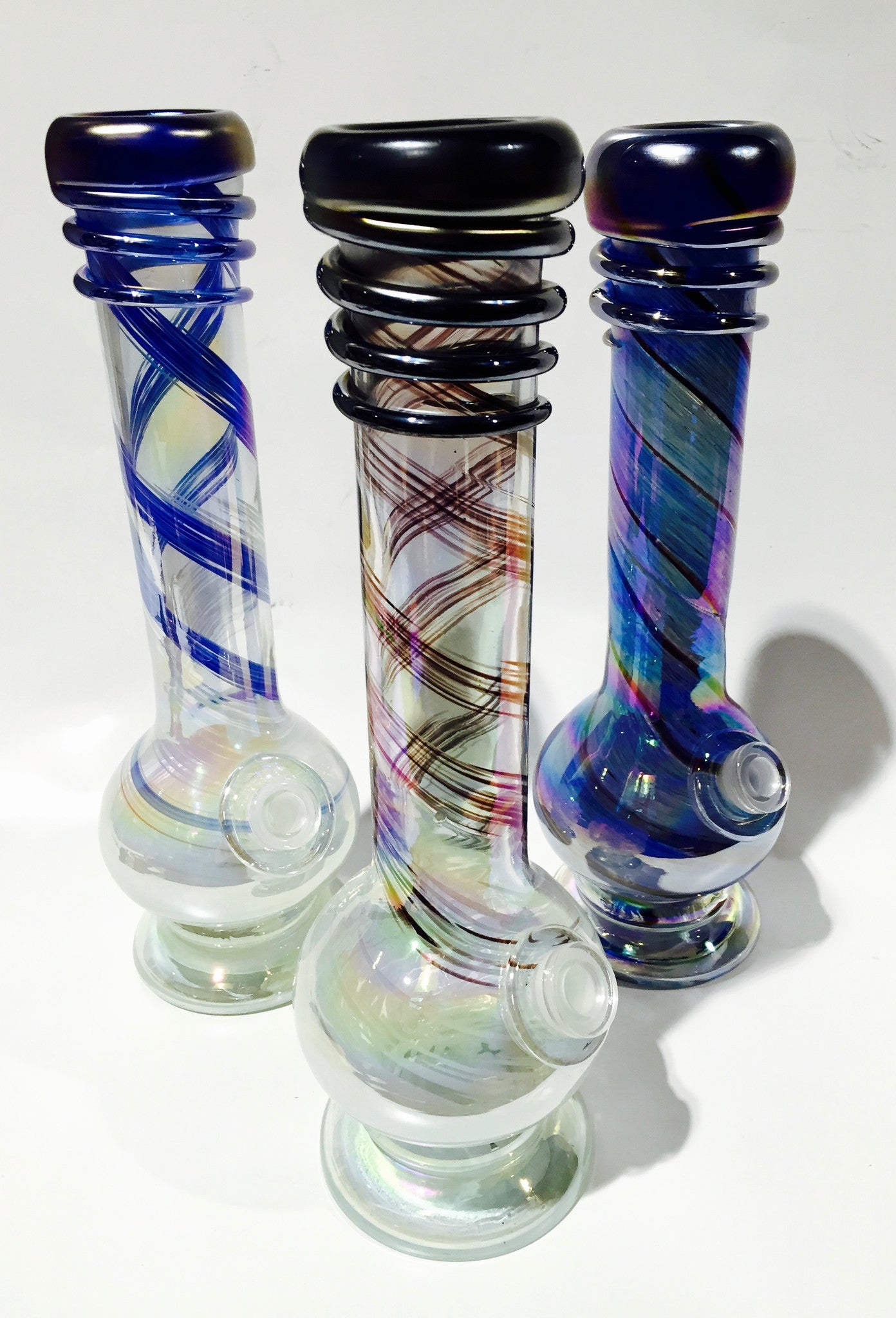 6" Glass-On-Glass Soft-Glass Water Pipe