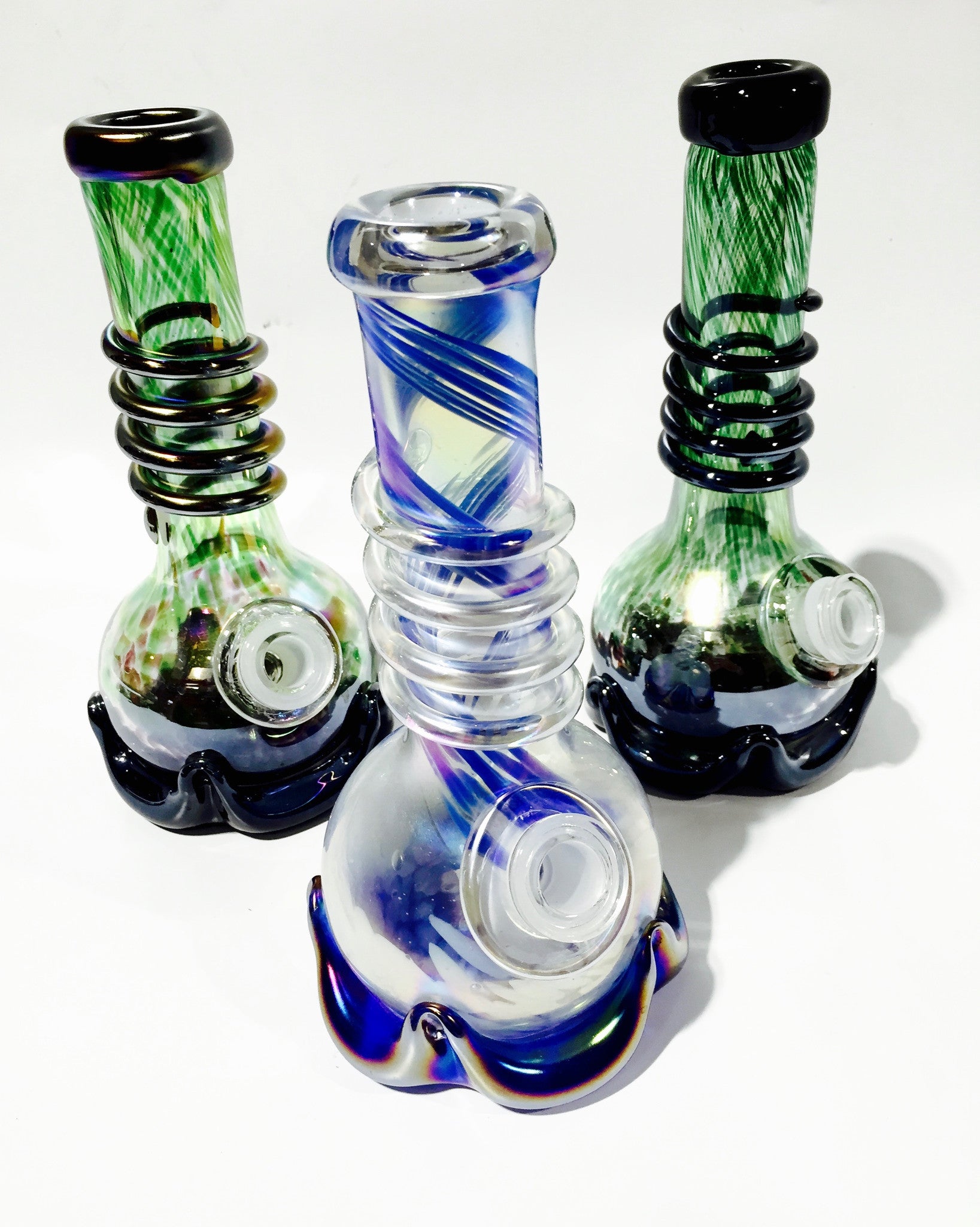 6" Glass-On-Glass Soft-Glass Water Pipe
