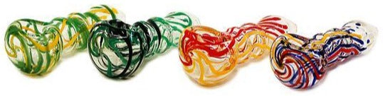 3" Silly String Glass Hand Pipe