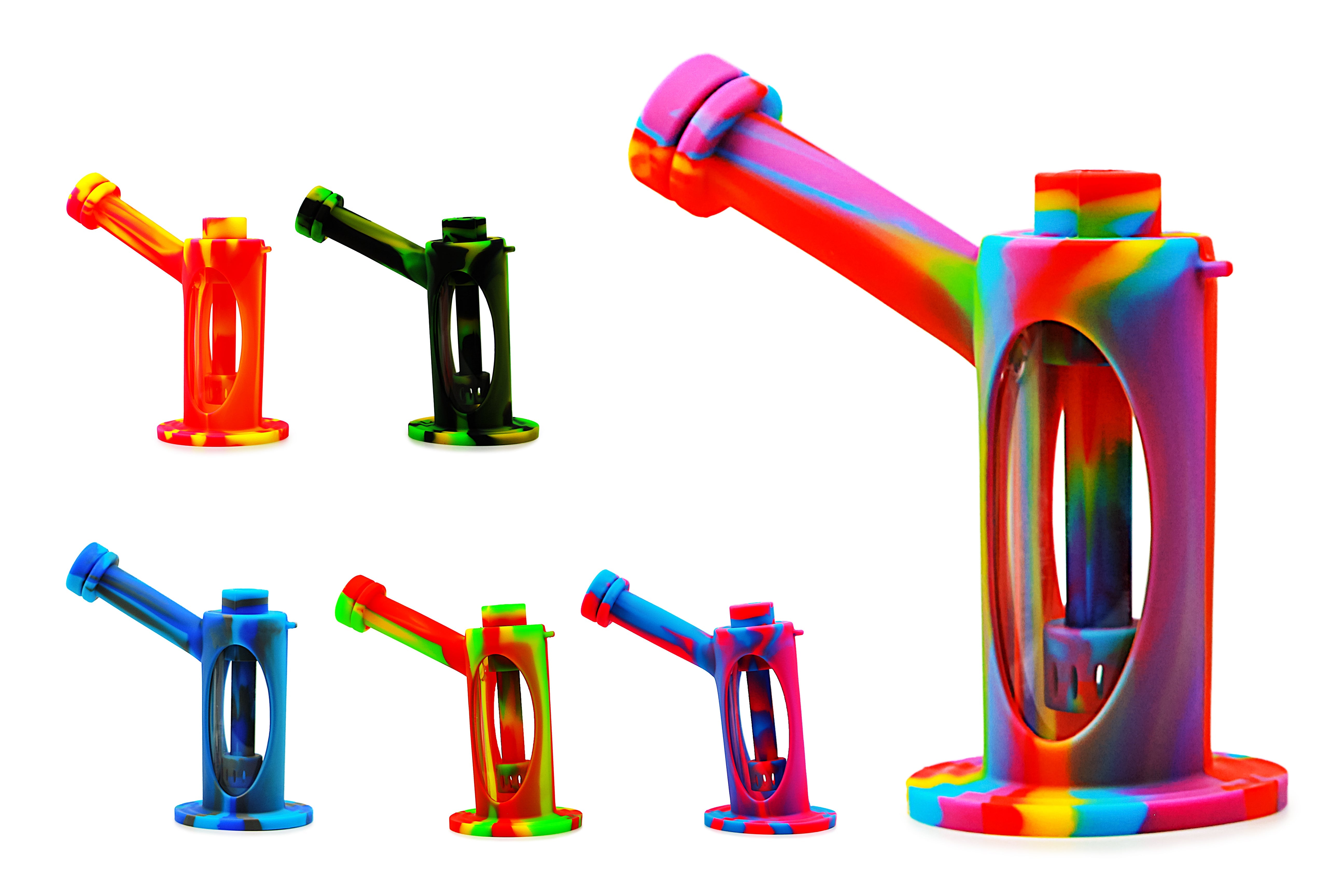Silicone Glass Hybrid Sidecar Waterpipe