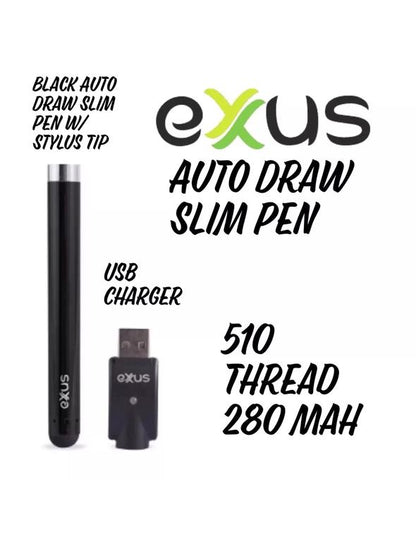 Exxus Slim 280 mAh 510 Auto Draw Cartridge Vaporizer