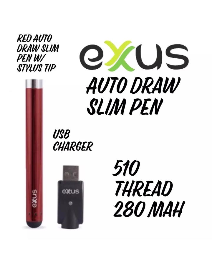 Exxus Slim 280 mAh 510 Auto Draw Cartridge Vaporizer