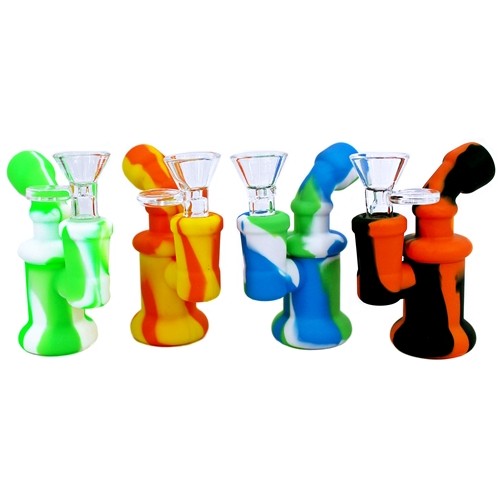 Mini Silicone Water Pipe With Glass Bowl