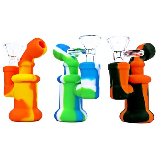 Mini Silicone Water Pipe With Glass Bowl
