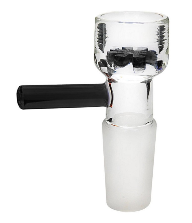 19mm Male Slide Bowl w/ Glass Screen (White Handle Available)