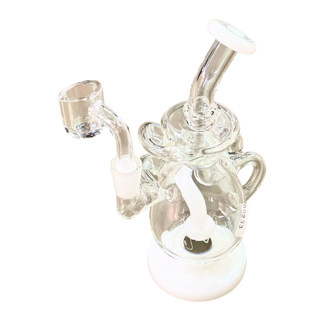 6” X 2.5 clear mini Recycler dab rig 10 mm Banger