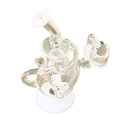 6” X 2.5 clear mini Recycler dab rig 10 mm Banger