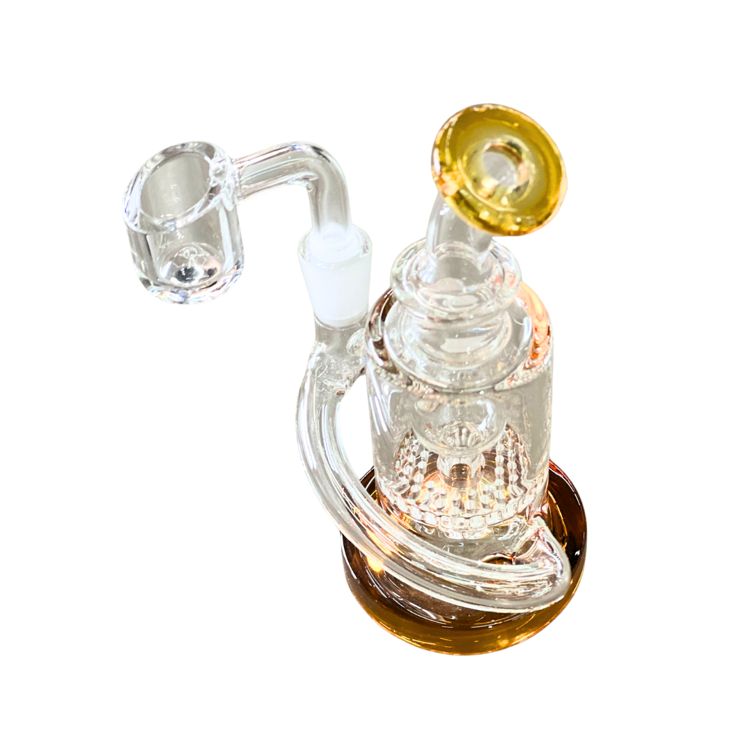 5” X 2.5 clear mini Recycler dab rig 10 mm Banger
